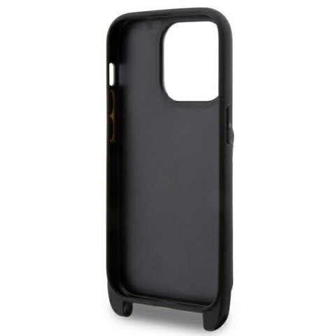 Karl Lagerfeld nakładka do iPhone 14 Pro 6,1" KLHCP14LCSAKCPMK czarna hardcase Crossbody Saffiano Karl & Choupette