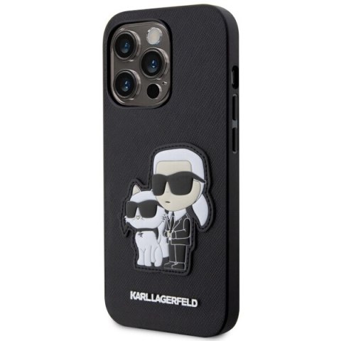 Karl Lagerfeld nakładka do iPhone 14 Pro 6,1" KLHCP14LSANKCPK czarna hardcase Saffiano Karl & Choupette Karl Lagerfeld nakładka do iPhone 14 Pro 6,1" KLHCP14LSANKCPK czarna hardcase Saffiano Karl & Choupette