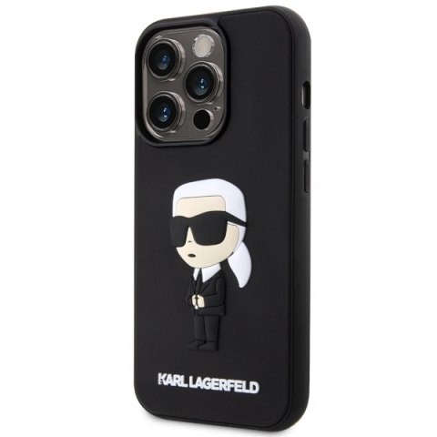 Karl Lagerfeld nakładka do iPhone 14 Pro Max 6,7" KLHCP14X3DRKINK czarna hardcase Rubber Ikonik 3D Karl Lagerfeld nakładka do iPhone 14 Pro Max 6,7" KLHCP14X3DRKINK czarna hardcase Rubber Ikonik 3D