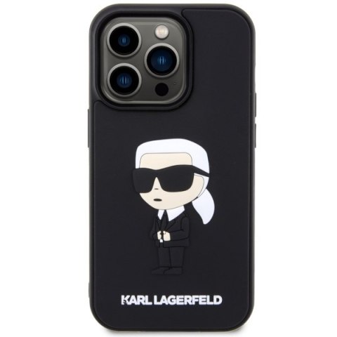 Karl Lagerfeld nakładka do iPhone 14 Pro Max 6,7" KLHCP14X3DRKINK czarna hardcase Rubber Ikonik 3D Karl Lagerfeld nakładka do iPhone 14 Pro Max 6,7" KLHCP14X3DRKINK czarna hardcase Rubber Ikonik 3D