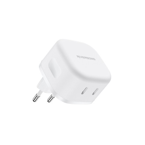 Riversong ładowarka sieciowa PowerKub G35 2x USB-C 35W biała AD107 Riversong ładowarka sieciowa PowerKub G35 2x USB-C 35W biała AD107