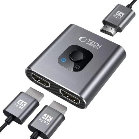 Adapter Tech-Protect HB07 HUB Adapter 2w1 HDMI 4K 60HZ - szary Adapter Tech-Protect HB07 HUB Adapter 2w1 HDMI 4K 60HZ - szary