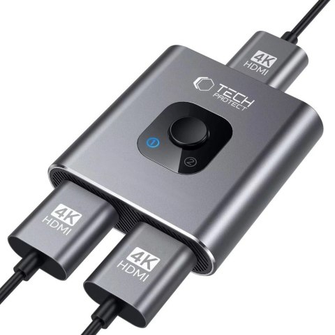 Adapter Tech-Protect HB07 HUB Adapter 2w1 HDMI 4K 60HZ - szary Adapter Tech-Protect HB07 HUB Adapter 2w1 HDMI 4K 60HZ - szary