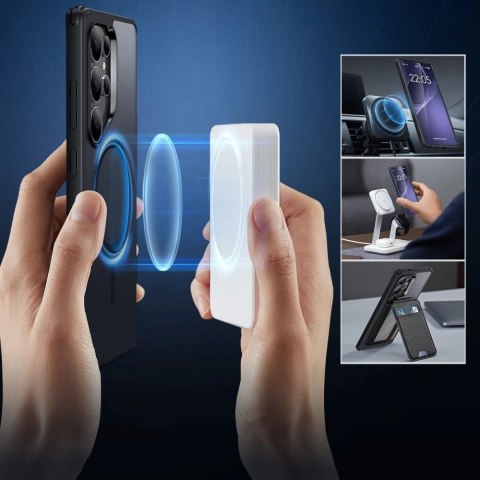 Etui ESR Classic Hybrid Halolock MagSafe na Samsung Galaxy S25 Ultra - półprzezroczysto-czarne Etui ESR Classic Hybrid Halolock MagSafe na Samsung Galaxy S25 Ultra - półprzezroczysto-czarne