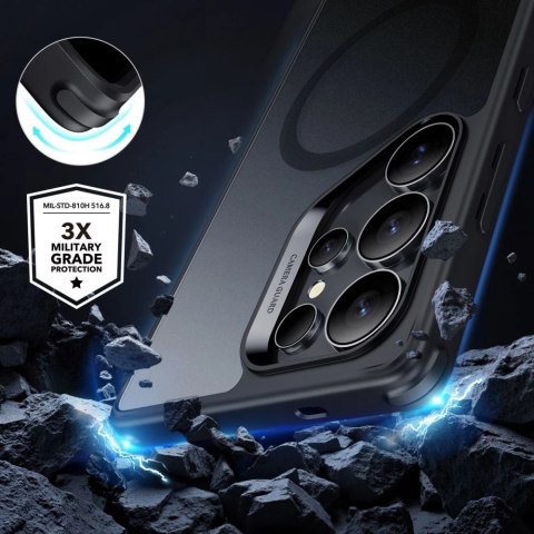 Etui ESR Classic Hybrid Halolock MagSafe na Samsung Galaxy S25 Ultra - półprzezroczysto-czarne Etui ESR Classic Hybrid Halolock MagSafe na Samsung Galaxy S25 Ultra - półprzezroczysto-czarne