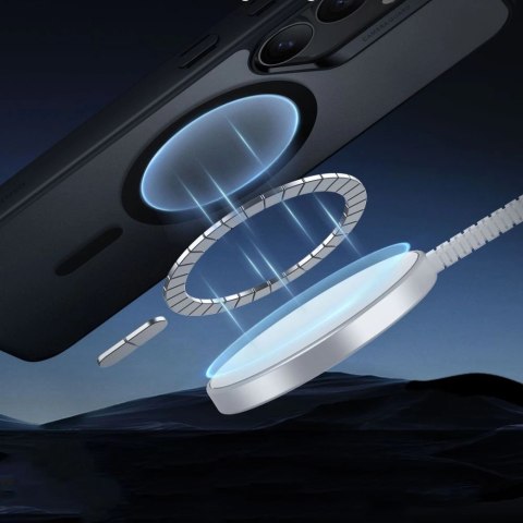 Etui ESR Classic Hybrid Halolock MagSafe na Samsung Galaxy S25+ - półprzezroczysto-czarne