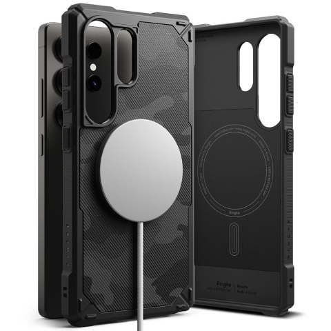 Etui Ringke Rugged Gear MagSafe na Samsung Galaxy S25 Ultra - czarny camo Etui Ringke Rugged Gear MagSafe na Samsung Galaxy S25 Ultra - czarny camo