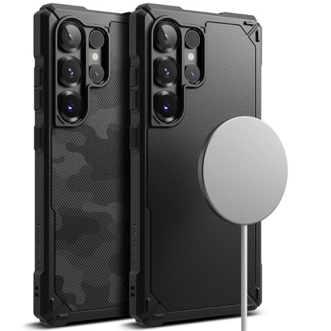 Etui Ringke Rugged Gear MagSafe na Samsung Galaxy S25 Ultra - czarny camo Etui Ringke Rugged Gear MagSafe na Samsung Galaxy S25 Ultra - czarny camo