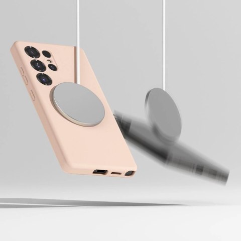 Etui Ringke Silicone MagSafe na Samsung Galaxy S25 Ultra - różowy