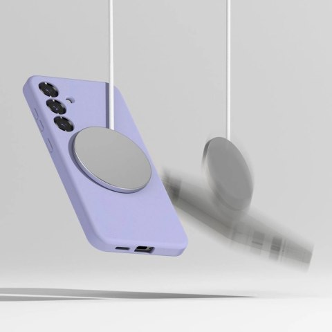 Etui Ringke Silicone MagSafe na Samsung Galaxy S25+ - fioletowy