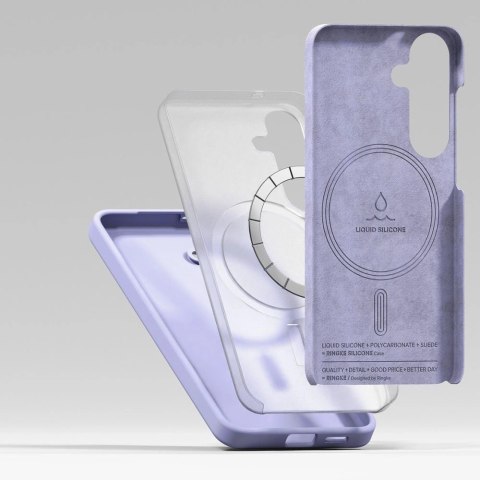 Etui Ringke Silicone MagSafe na Samsung Galaxy S25 - fioletowy Etui Ringke Silicone MagSafe na Samsung Galaxy S25 - fioletowy
