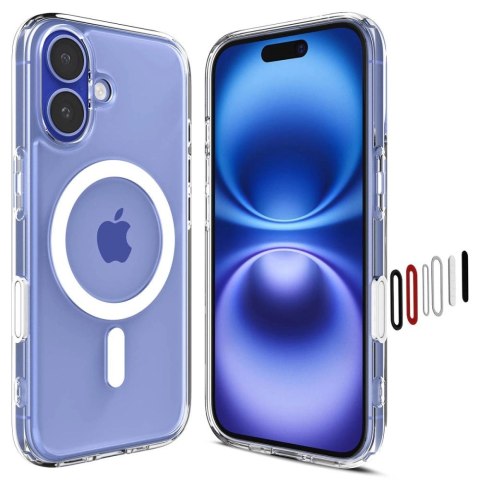 Etui Spigen Ultra Hybrid "T" MagSafe na iPhone 16 - białe Etui Spigen Ultra Hybrid "T" MagSafe na iPhone 16 - białe