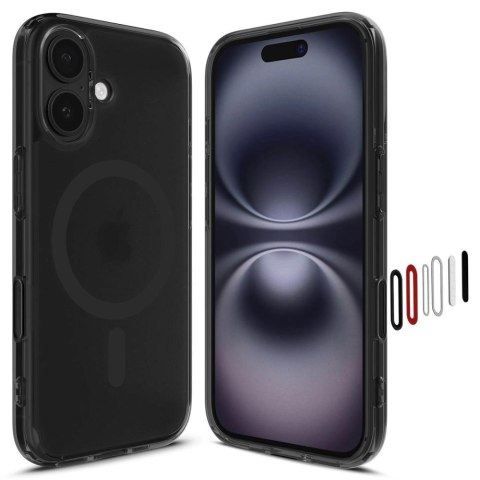 Etui Spigen Ultra Hybrid "T" MagSafe na iPhone 16e - półprzezroczysto-czarne Etui Spigen Ultra Hybrid "T" MagSafe na iPhone 16e - półprzezroczysto-czarne