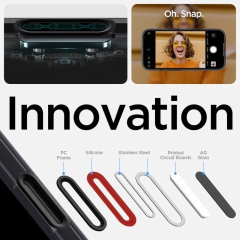 Etui Spigen Ultra Hybrid "T" MagSafe na iPhone 16e - półprzezroczysto-czarne Etui Spigen Ultra Hybrid "T" MagSafe na iPhone 16e - półprzezroczysto-czarne