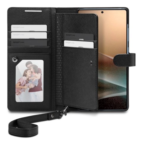 Etui Spigen Wallet "S" na Samsung Galaxy S25 Ultra - czarne Etui Spigen Wallet "S" na Samsung Galaxy S25 Ultra - czarne