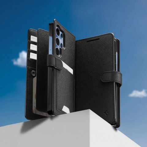 Etui Spigen Wallet "S" na Samsung Galaxy S25 Ultra - czarne Etui Spigen Wallet "S" na Samsung Galaxy S25 Ultra - czarne