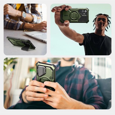 Etui Supcase IBLSN Armorbox Mag na Samsung Galaxy S25 - oliwkowy