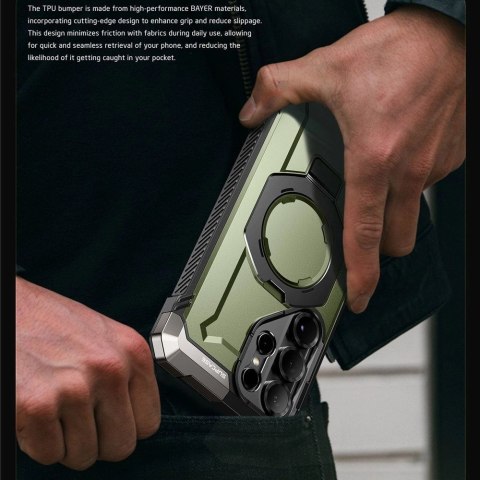 Etui Supcase UB Grip Mag na Samsung Galaxy S25 Ultra - oliwkowy