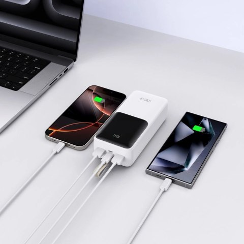 Powerbank Tech-Protect PB03 30000mAh 22.5W - biały Powerbank Tech-Protect PB03 30000mAh 22.5W - biały
