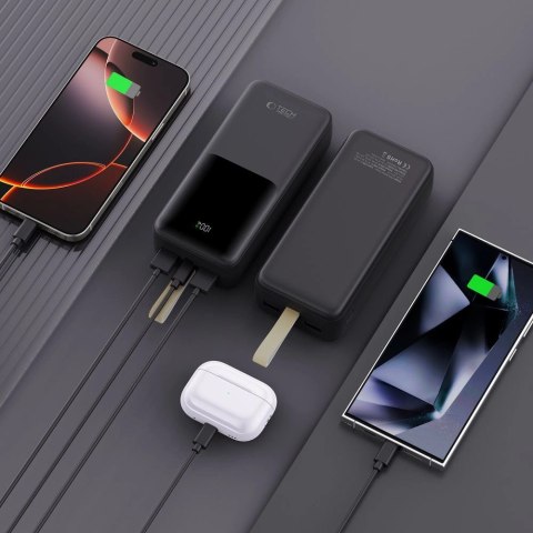 Powerbank Tech-Protect PB03 30000mAh 22.5W - czarny Powerbank Tech-Protect PB03 30000mAh 22.5W - czarny