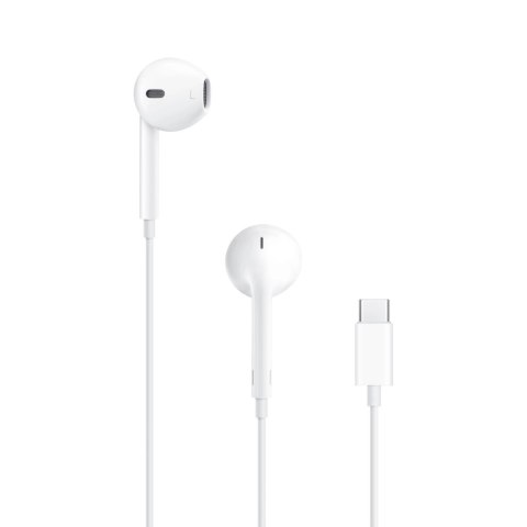 Słuchawki przewodowe Apple EarPods MYQY3ZM/A USB-C z pilotem sterującym - białe Słuchawki przewodowe Apple EarPods MYQY3ZM/A USB-C z pilotem sterującym - białe