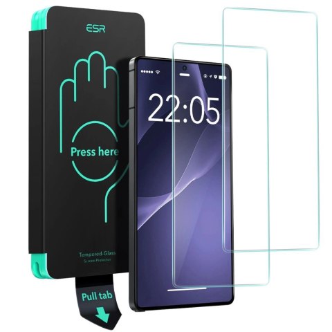 Szkło hartowane ESR Tempered Glass 2-pack na Samsung Galaxy S25 Ultra - przezroczyste Szkło hartowane ESR Tempered Glass 2-pack na Samsung Galaxy S25 Ultra - przezroczyste