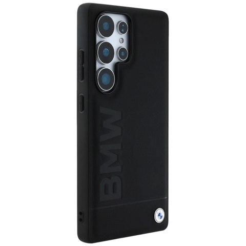 Etui BMW Leather Big Wordmark na Samsung Galaxy S25 Ultra - czarne Etui BMW Leather Big Wordmark na Samsung Galaxy S25 Ultra - czarne