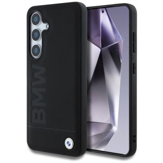 Etui BMW Leather Big Wordmark na Samsung Galaxy S25 - czarne