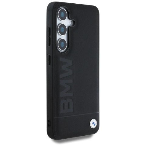 Etui BMW Leather Big Wordmark na Samsung Galaxy S25+ - czarne Etui BMW Leather Big Wordmark na Samsung Galaxy S25+ - czarne
