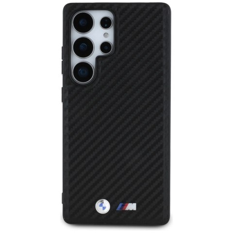Etui BMW Leather Carbon MagSafe na Samsung Galaxy S25 Ultra - czarne Etui BMW Leather Carbon MagSafe na Samsung Galaxy S25 Ultra - czarne