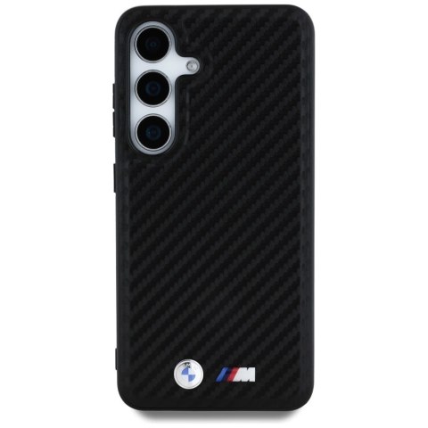 Etui BMW Leather Carbon MagSafe na Samsung Galaxy S25 - czarne Etui BMW Leather Carbon MagSafe na Samsung Galaxy S25 - czarne