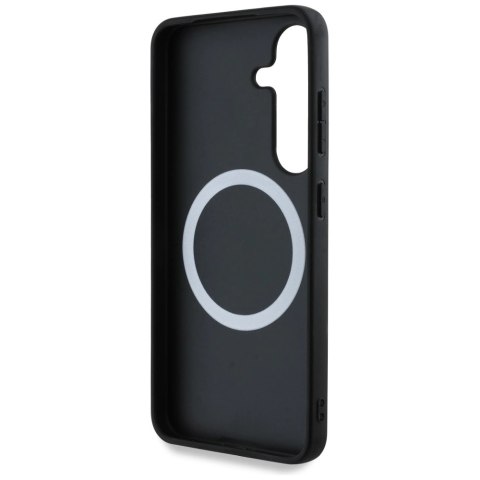 Etui BMW Leather Carbon MagSafe na Samsung Galaxy S25 - czarne Etui BMW Leather Carbon MagSafe na Samsung Galaxy S25 - czarne