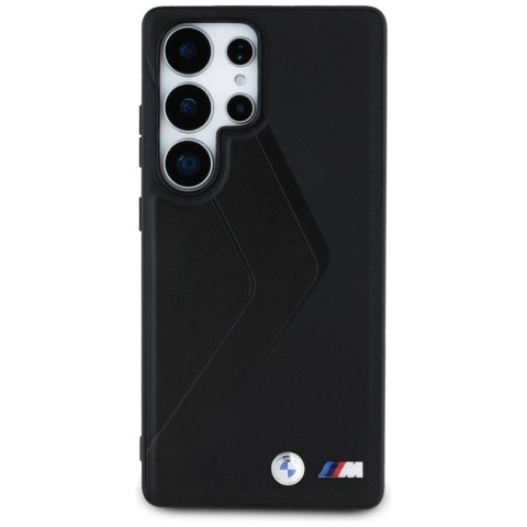 Etui BMW Leather Oversized Stripes MagSafe na Samsung Galaxy S25 Ultra - czarne Etui BMW Leather Oversized Stripes MagSafe na Samsung Galaxy S25 Ultra - czarne
