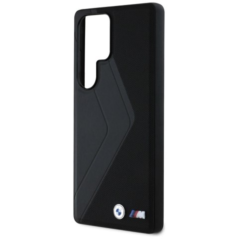 Etui BMW Leather Oversized Stripes MagSafe na Samsung Galaxy S25 Ultra - czarne Etui BMW Leather Oversized Stripes MagSafe na Samsung Galaxy S25 Ultra - czarne