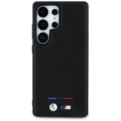 Etui BMW Leather Tricolor Stripe MagSafena Samsung Galaxy S25 Ultra - czarne Etui BMW Leather Tricolor Stripe MagSafena Samsung Galaxy S25 Ultra - czarne