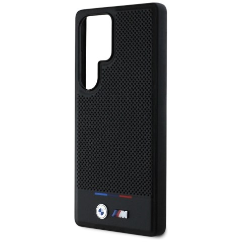 Etui BMW Leather Tricolor Stripe MagSafena Samsung Galaxy S25 Ultra - czarne Etui BMW Leather Tricolor Stripe MagSafena Samsung Galaxy S25 Ultra - czarne