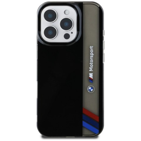 Etui BMW Motorsport IML Vertical Stripe na iPhone 16 Pro Max - czarne