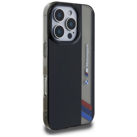 Etui BMW Motorsport IML Vertical Stripe na iPhone 16 Pro Max - czarne