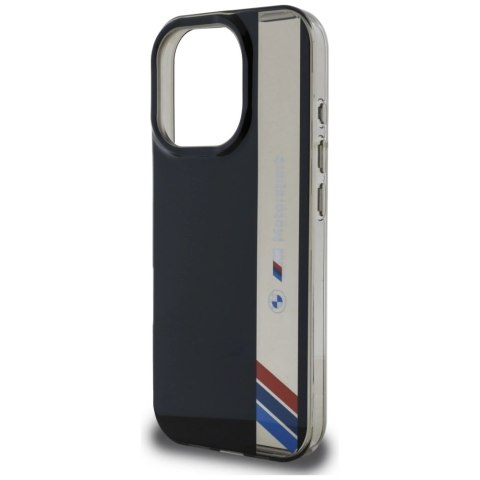 Etui BMW Motorsport IML Vertical Stripe na iPhone 16 Pro Max - czarne