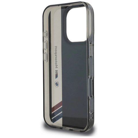 Etui BMW Motorsport IML Vertical Stripe na iPhone 16 Pro Max - czarne