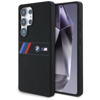 Etui BMW Silicone Middle Tricolor Stripes MagSafe na Samsung Galaxy S25 Ultra - czarne