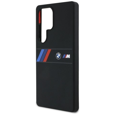 Etui BMW Silicone Middle Tricolor Stripes MagSafe na Samsung Galaxy S25 Ultra - czarne