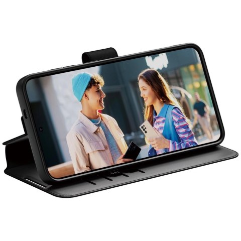 Etui CARE by PanzerGlass Feature Wallet Kickstand na Samsung Galaxy S25+ - czarne