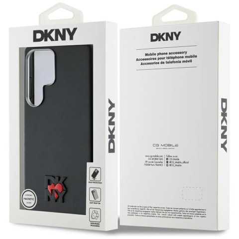 Etui DKNY Leather Heart of NY na Samsung Galaxy S25 Ultra - czarne Etui DKNY Leather Heart of NY na Samsung Galaxy S25 Ultra - czarne