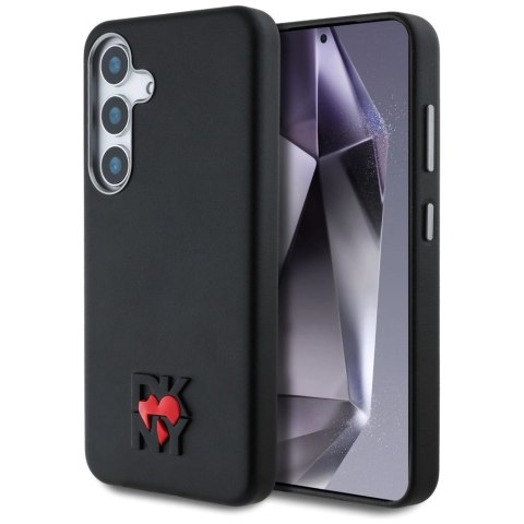Etui DKNY Leather Heart of NY na Samsung Galaxy S25 - czarne Etui DKNY Leather Heart of NY na Samsung Galaxy S25 - czarne