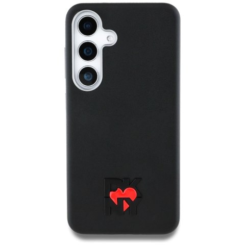 Etui DKNY Leather Heart of NY na Samsung Galaxy S25 - czarne Etui DKNY Leather Heart of NY na Samsung Galaxy S25 - czarne