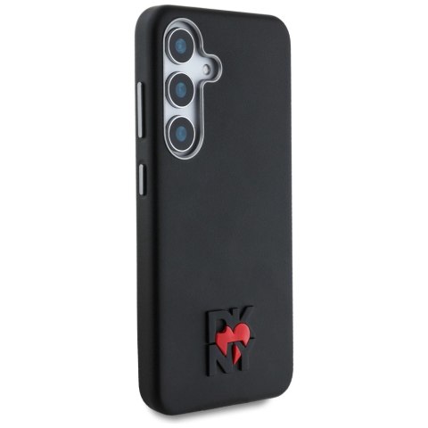 Etui DKNY Leather Heart of NY na Samsung Galaxy S25 - czarne Etui DKNY Leather Heart of NY na Samsung Galaxy S25 - czarne
