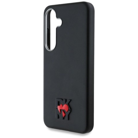 Etui DKNY Leather Heart of NY na Samsung Galaxy S25 - czarne Etui DKNY Leather Heart of NY na Samsung Galaxy S25 - czarne