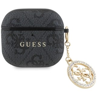 Etui Guess 4G Strass Charm na AirPods 4 - czarne