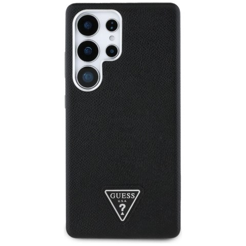 Etui Guess Grained Triangle Logo MagSafe na Samsung Galaxy S25 Ultra - czarne